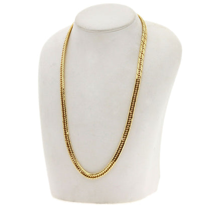 Curb Chain Kihei 12-sided Triple Necklace K18 Yellow Gold 50.4g　mens