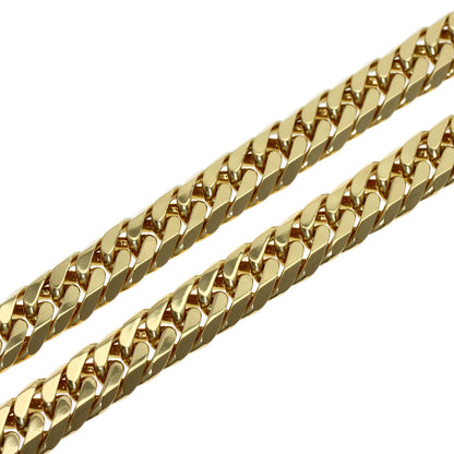 Curb chain Kihei W6 side Necklace K18 Yellow Gold 46.6g　mens