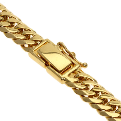 Curb chain Kihei W6 side Necklace K18 Yellow Gold 46.6g　mens