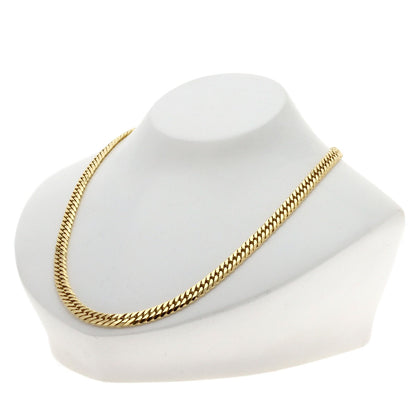 Curb chain Kihei W6 side Necklace K18 Yellow Gold 46.6g　mens