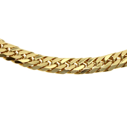 Curb chain Kihei W6 side Necklace K18 Yellow Gold 46.6g　mens
