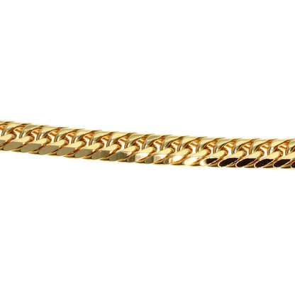 Curb chain Kihei W6 side Necklace K18 Yellow Gold 20.2g　Ladies