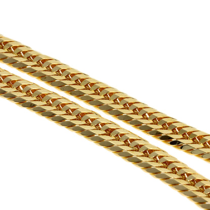 Curb Chain Kihei 12-sided Triple Necklace K18 Yellow Gold 50.6g　mens