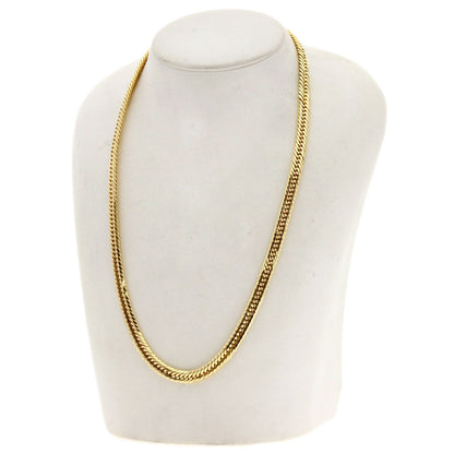 Curb Chain Kihei 12-sided Triple Necklace K18 Yellow Gold 50.6g　mens