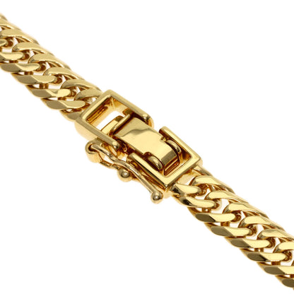 Curb chain Kihei W6 side Necklace K18 Yellow Gold 30.2g　mens
