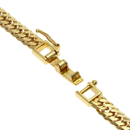 Curb chain Kihei W6 side Necklace K18 Yellow Gold 30.2g　mens