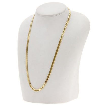 Curb chain Kihei W6 side Necklace K18 Yellow Gold 30.2g　mens