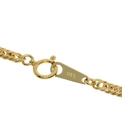 Curb chain Kihei W6 side Necklace K18 Yellow Gold 10.2g　Ladies
