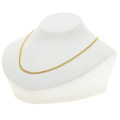 Curb chain Kihei W6 side Necklace K18 Yellow Gold 10.2g　Ladies