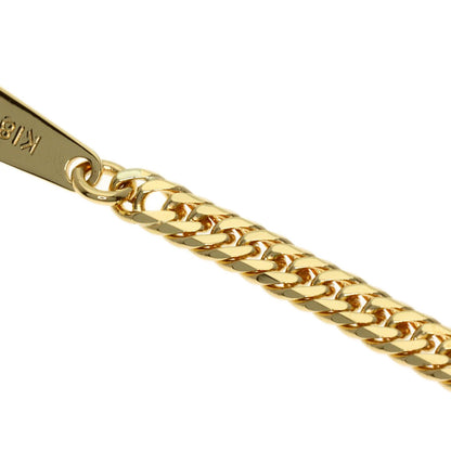 Curb chain Kihei W6 side Necklace K18 Yellow Gold 10.2g　Ladies