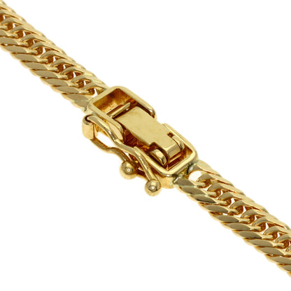 Curb chain, 8-sided triple link Necklace K18 Yellow Gold 20.2g　Ladies