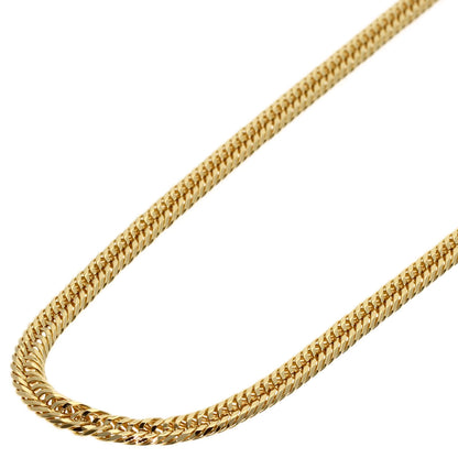 Curb Chain Kihei 12-sided Triple Necklace K18 Yellow Gold 11.2g　Ladies