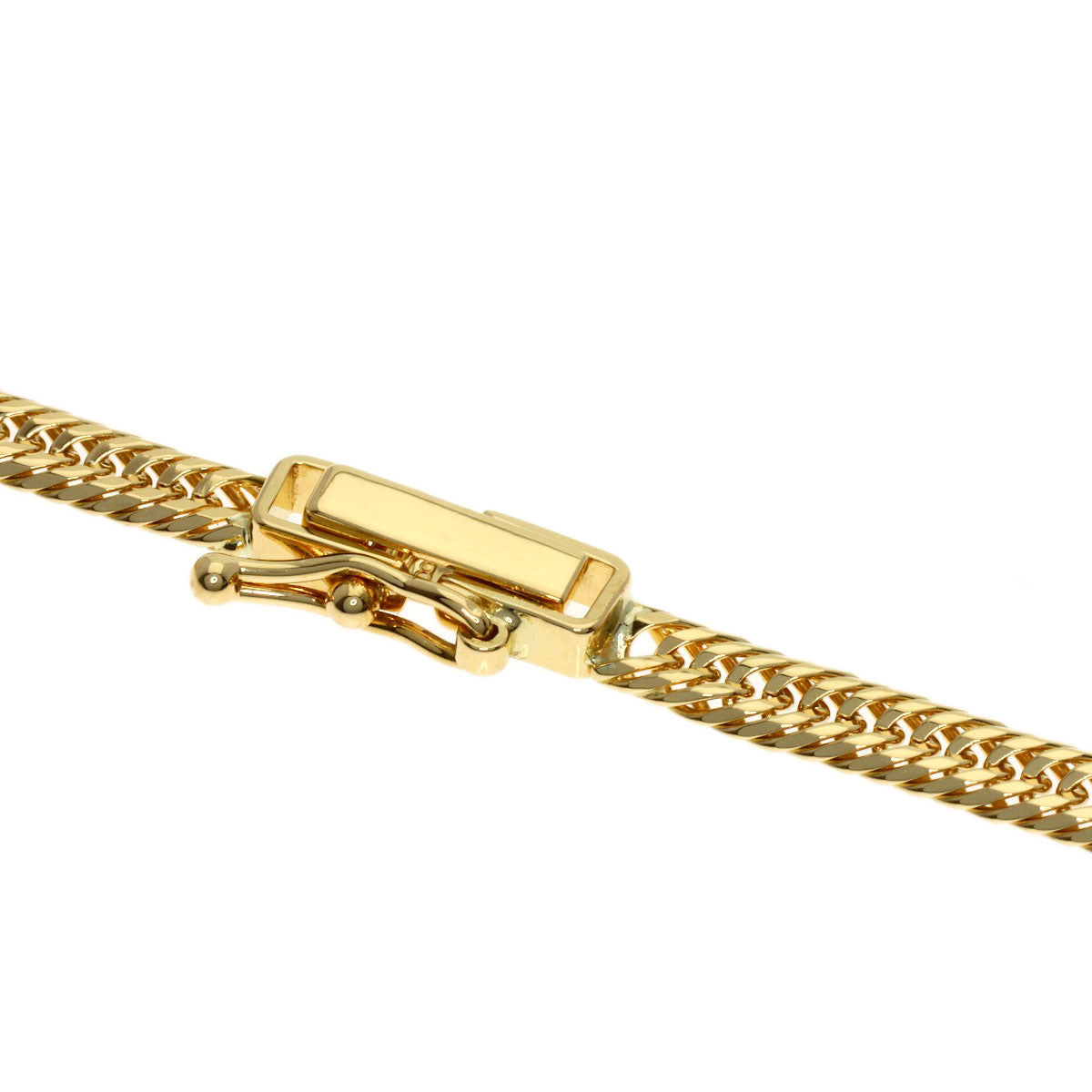 Curb Chain Kihei 12-sided Triple Necklace K18 Yellow Gold 11.2g　Ladies