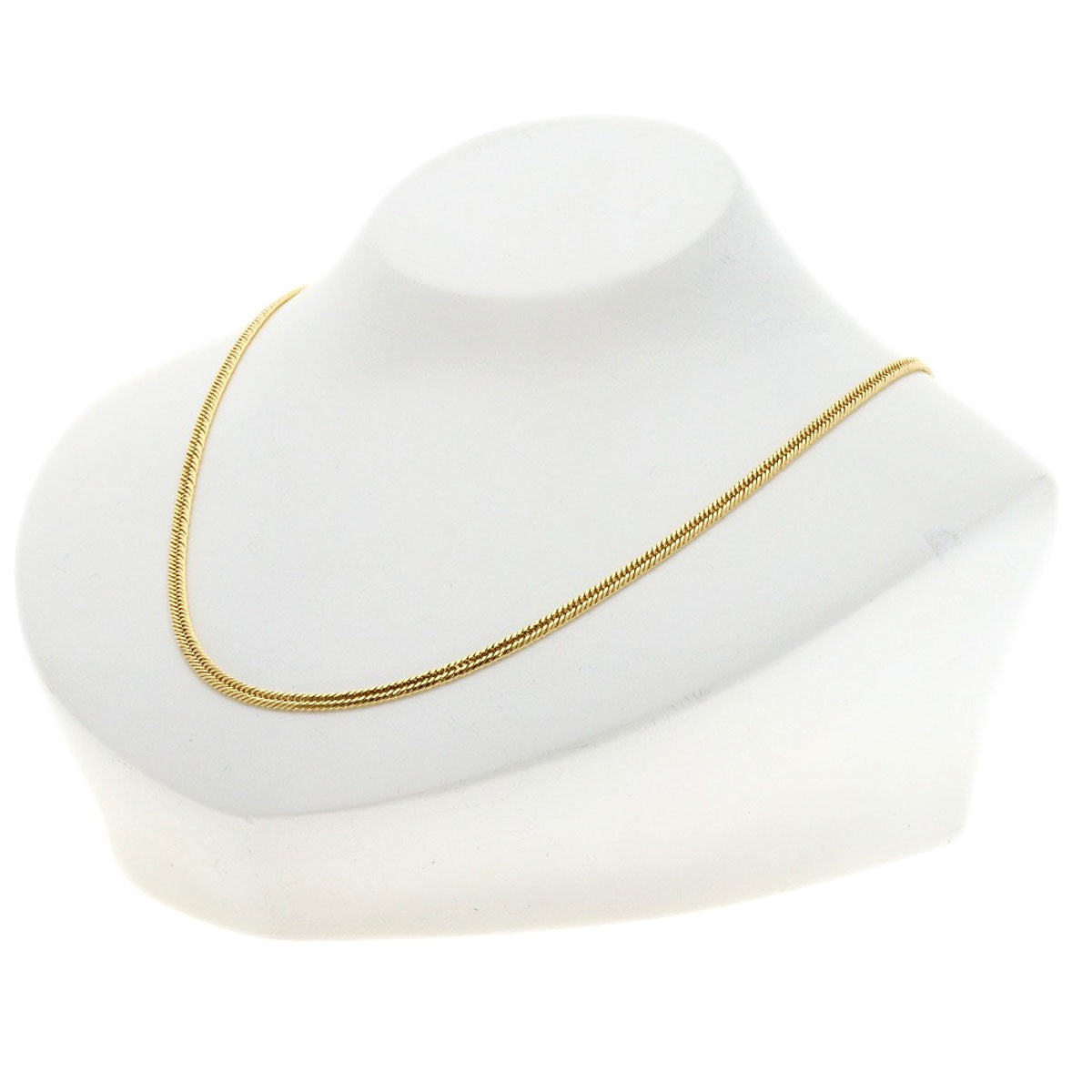 Curb Chain Kihei 12-sided Triple Necklace K18 Yellow Gold 11.2g　Ladies