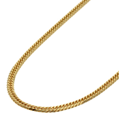 Curb chain Kihei W6 side Necklace K18 Yellow Gold 20g　Ladies
