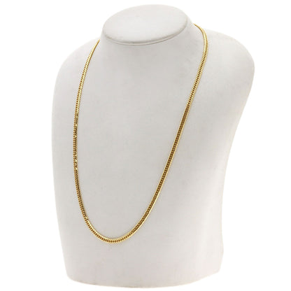 Curb chain Kihei W6 side Necklace K18 Yellow Gold 20g　Ladies