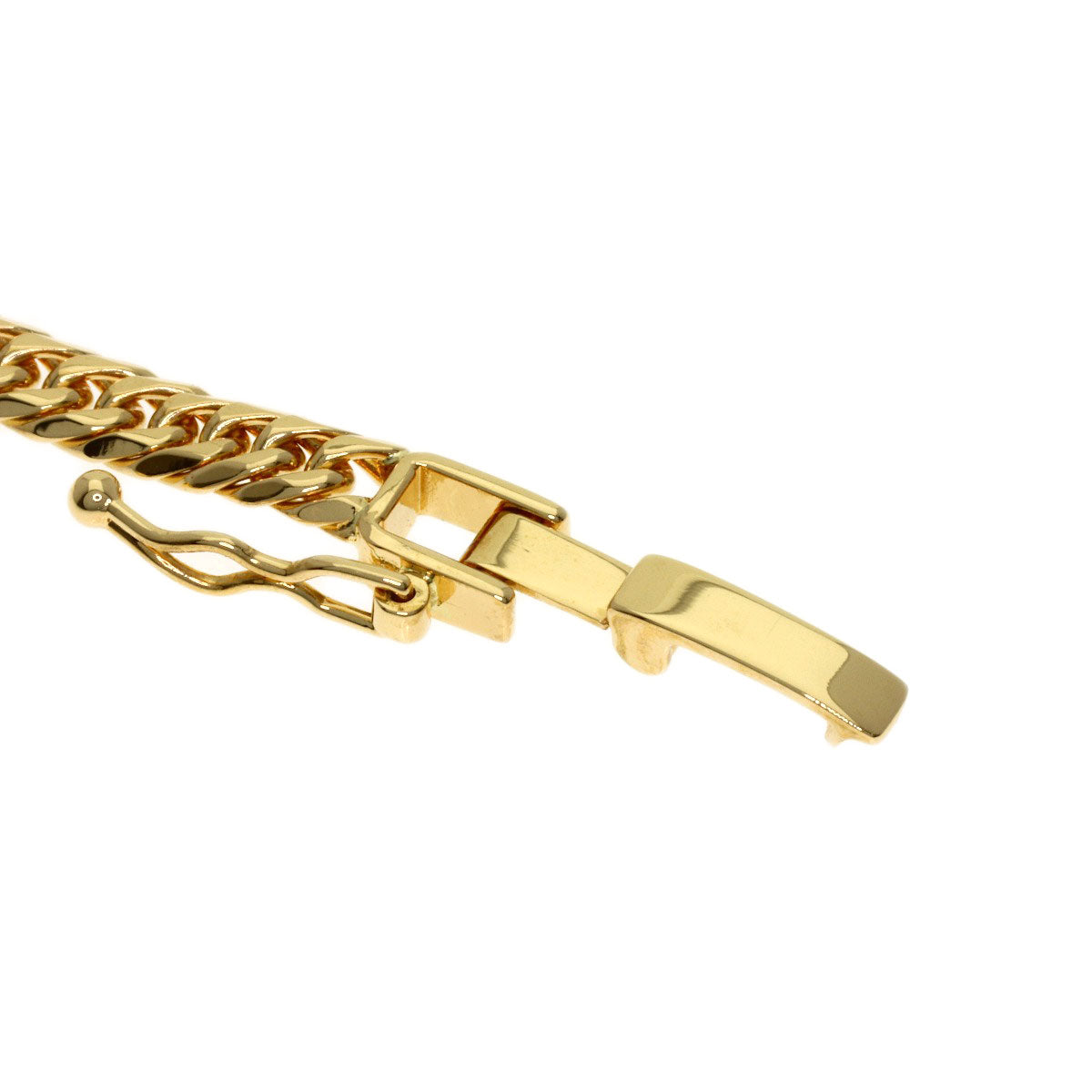 Curb chain Kihei W6 side Necklace K18 Yellow Gold 20g　Ladies