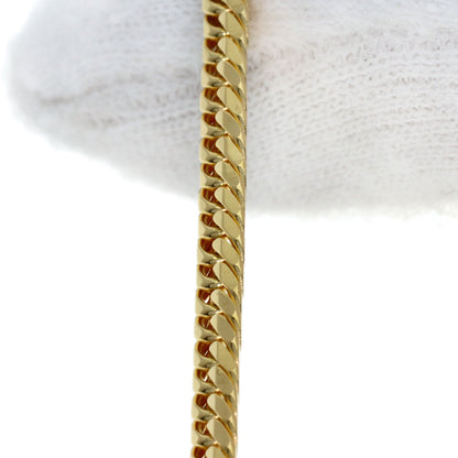 Curb chain Kihei W6 side Necklace K18 Yellow Gold 20g　Ladies