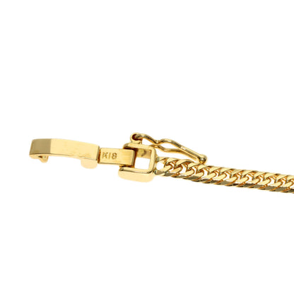 Curb chain Kihei W6 side Necklace K18 Yellow Gold 10.2g　Ladies