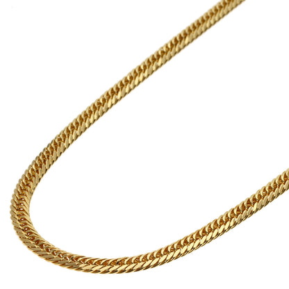 Curb Chain Kihei 8-sided Triple Necklace K18 Yellow Gold 18.2g　Ladies