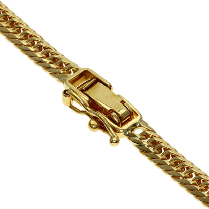 Curb Chain Kihei 8-sided Triple Necklace K18 Yellow Gold 18.2g　Ladies