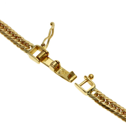 Curb Chain Kihei 8-sided Triple Necklace K18 Yellow Gold 18.2g　Ladies