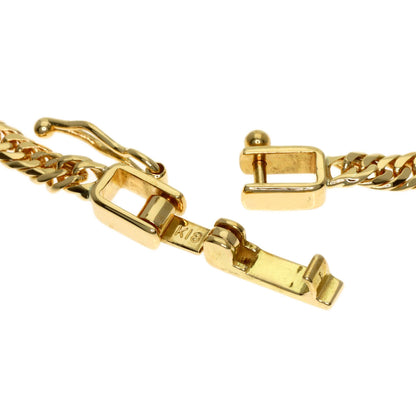 Curb chain Kihei W6 side Necklace K18 Yellow Gold 9.2g　Ladies