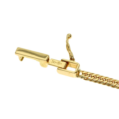 Curb chain Kihei W6 side Necklace K18 Yellow Gold 9.2g　Ladies