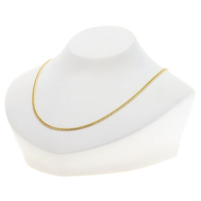 Curb chain Kihei W6 side Necklace K18 Yellow Gold 9.2g　Ladies