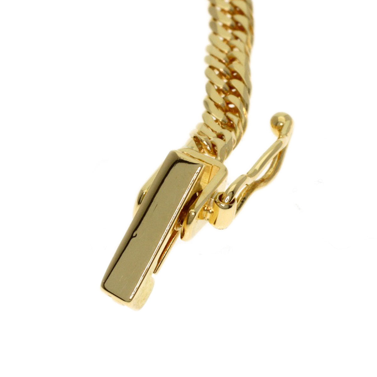 Curb chain Kihei W6 side Necklace K18 Yellow Gold 9.2g　Ladies