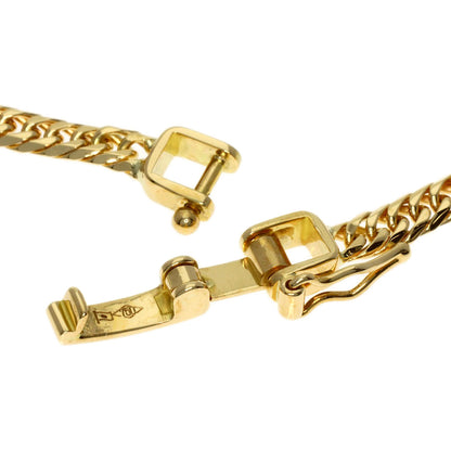 Curb chain Kihei W6 side Necklace K18 Yellow Gold 10.2g　Ladies