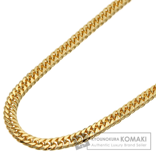 Curb chain Kihei W6 side Necklace K18 Yellow Gold 10g　Ladies
