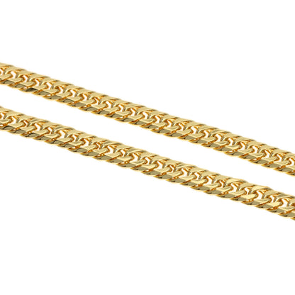 Curb chain Kihei W6 side Necklace K18 Yellow Gold 10g　Ladies