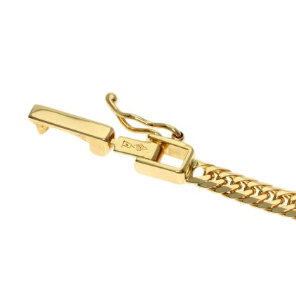 Curb chain Kihei W6 side Necklace K18 Yellow Gold 10g　Ladies