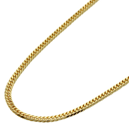 Curb chain Kihei W6 side Necklace K18 Yellow Gold 6.4g　Ladies