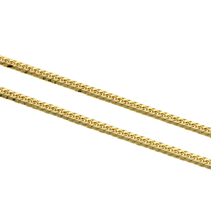 Curb chain Kihei W6 side Necklace K18 Yellow Gold 6.4g　Ladies