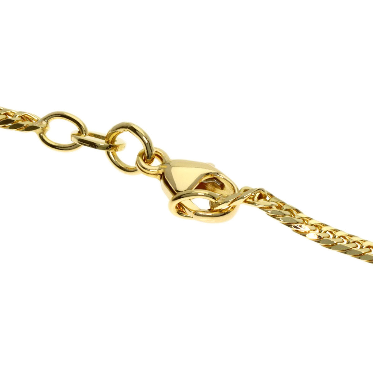 Curb chain Kihei W6 side Necklace K18 Yellow Gold 6.4g　Ladies