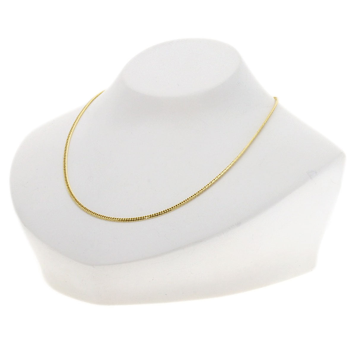 Curb chain Kihei W6 side Necklace K18 Yellow Gold 6.4g　Ladies