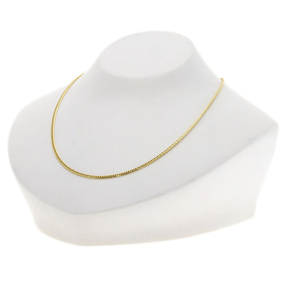 Curb chain Kihei W6 side Necklace K18 Yellow Gold 6.4g　Ladies