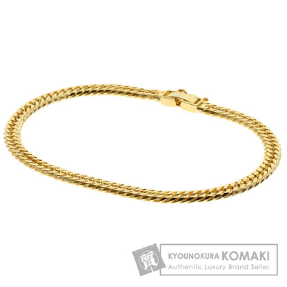Curb chain Kihei W6 side Bracelet K18 Yellow Gold 10.2g　Ladies