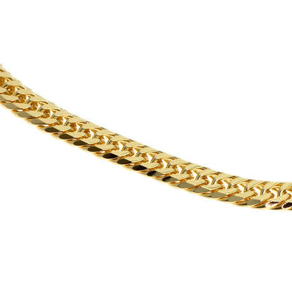 Curb chain Kihei W6 side Bracelet K18 Yellow Gold 10.2g　Ladies