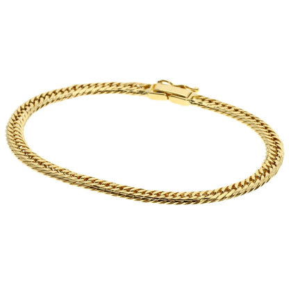 Curb chain Kihei W6 side Bracelet K18 Yellow Gold 10.2g　Ladies