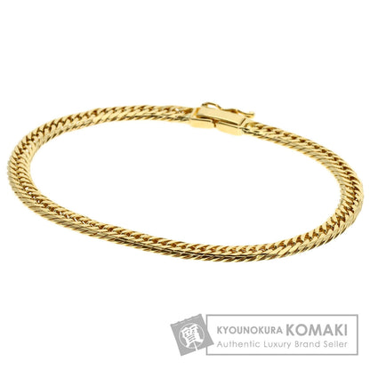 Curb chain Kihei W6 side Bracelet K18 Yellow Gold 10.2g　Ladies