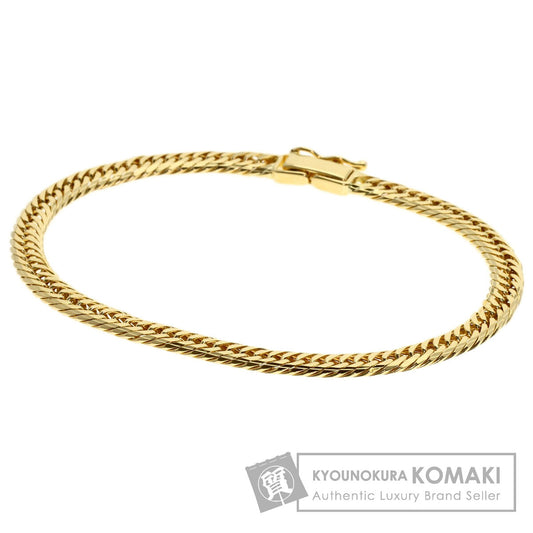 Curb chain Kihei W6 side Bracelet K18 Yellow Gold 10.2g　Ladies