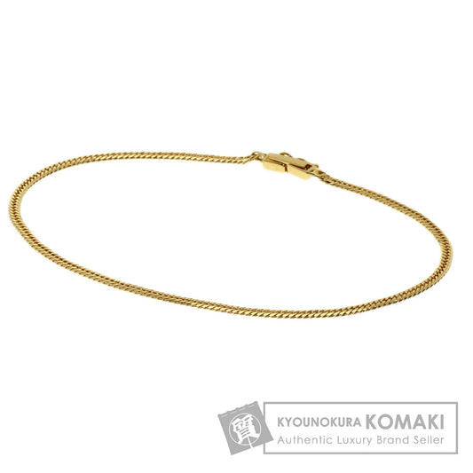 Curb chain Kihei W6 side Bracelet K18 Yellow Gold 5.2g　Ladies