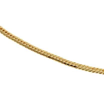 Curb chain Kihei W6 side Bracelet K18 Yellow Gold 5.2g　Ladies
