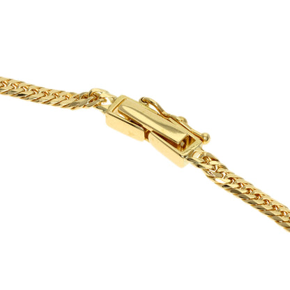 Curb chain Kihei W6 side Bracelet K18 Yellow Gold 5.2g　Ladies