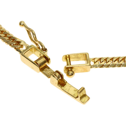 Curb chain Kihei W6 side Bracelet K18 Yellow Gold 5.2g　Ladies