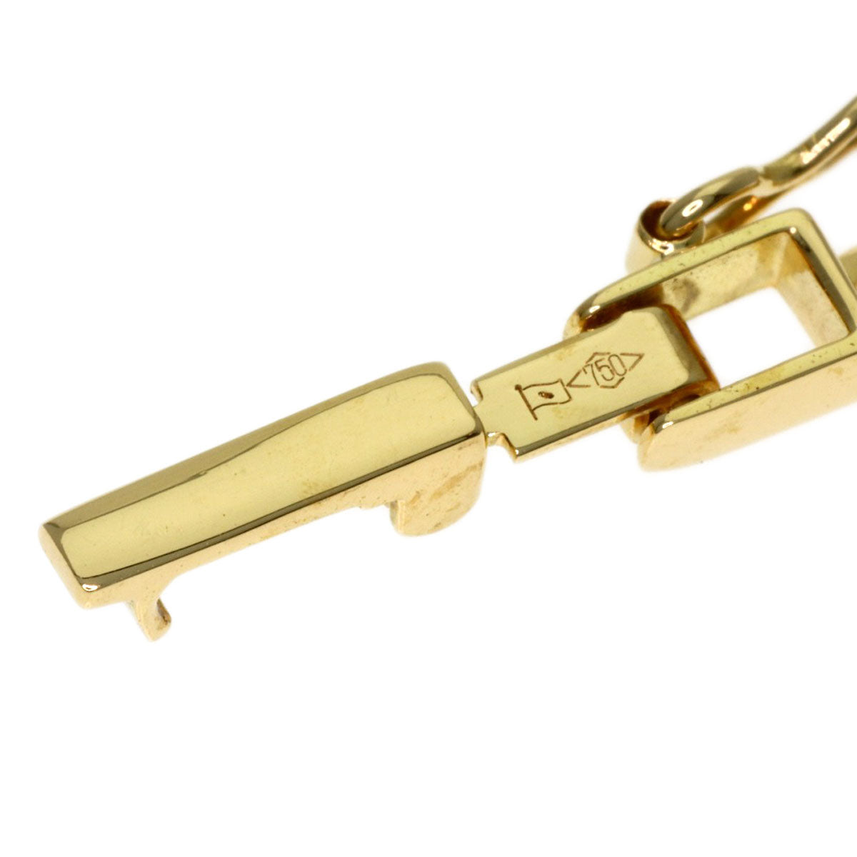 Curb chain Kihei W6 side Bracelet K18 Yellow Gold 5.2g　Ladies