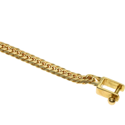 Curb chain Kihei W6 side Bracelet K18 Yellow Gold 5.2g　Ladies